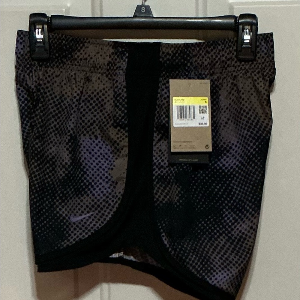 Nike Black and Gray Dotted Women's Shorts